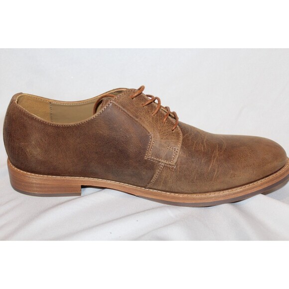 NISOLO MEN'S REY OXFORD LEATHER DRESS SHOES TOBACCO BROWN SZ 11.5 NIB 228 - Picture 4 of 5